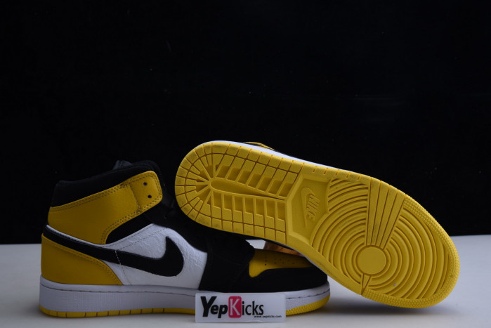 air jordan 1 mid yellow toe black 852542-071
