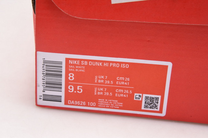 nike sb dunk high pro iso orange label unbleached natural da9626-100