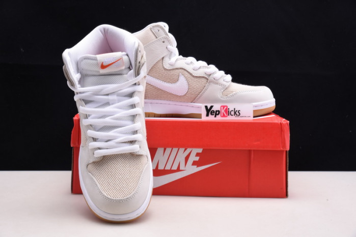 nike sb dunk high pro iso orange label unbleached natural da9626-100