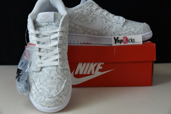 nike dunk low white paisley dj9955-100