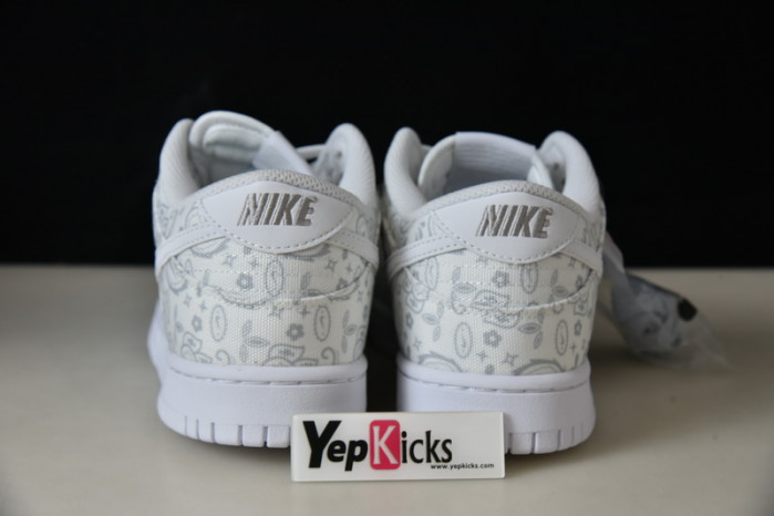 nike dunk low white paisley dj9955-100