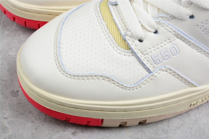 new balance 550 aime leon dore white navy red bb550a3
