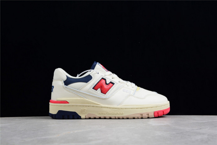 new balance 550 aime leon dore white navy red bb550a3