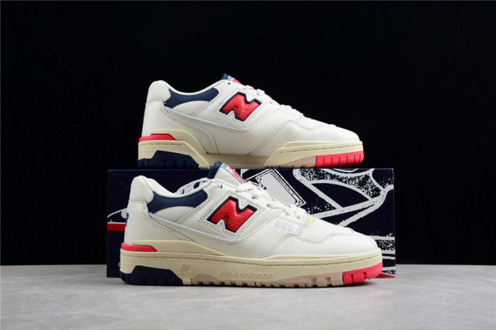 new balance 550 aime leon dore white navy red bb550a3