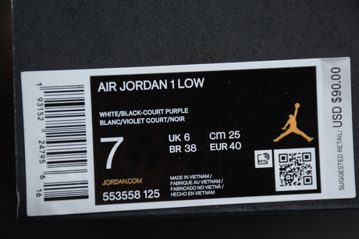 jordan 1 low court purple 553558-125