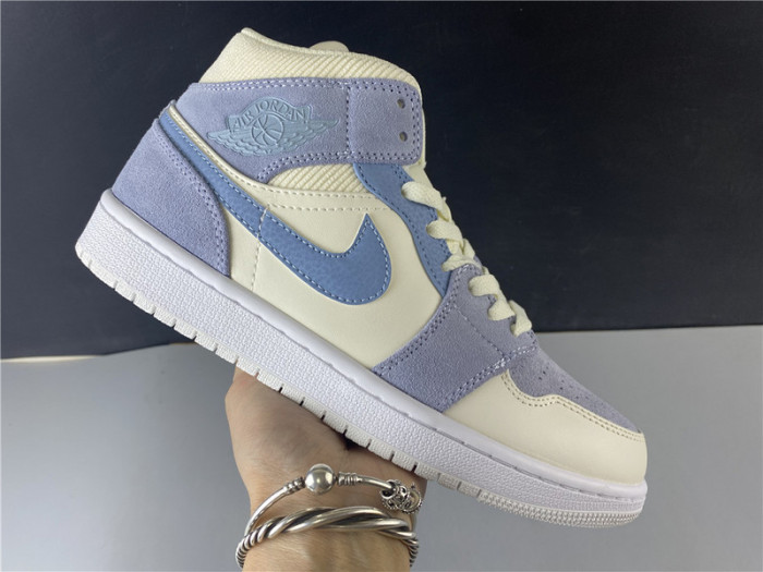 air jordan 1 mid mixed textures blue da4666-100